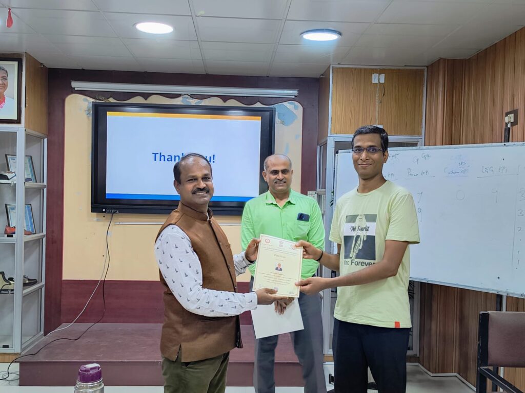 Dr. Gopal Sivakumar Awards Lean Six Sigma Black Belt and Green Belt Certificates at MSME, Campus Guindy